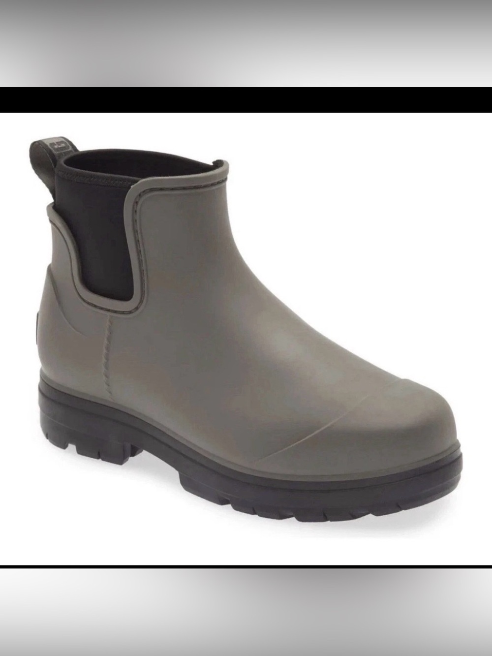 UGG Womens Wild Dove Droplet Rain Boots Gray Waterproof Ankle Boots Size 5 M US